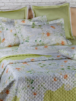 Покрывало 260х270 Mirabello White Bouquet белое Италия