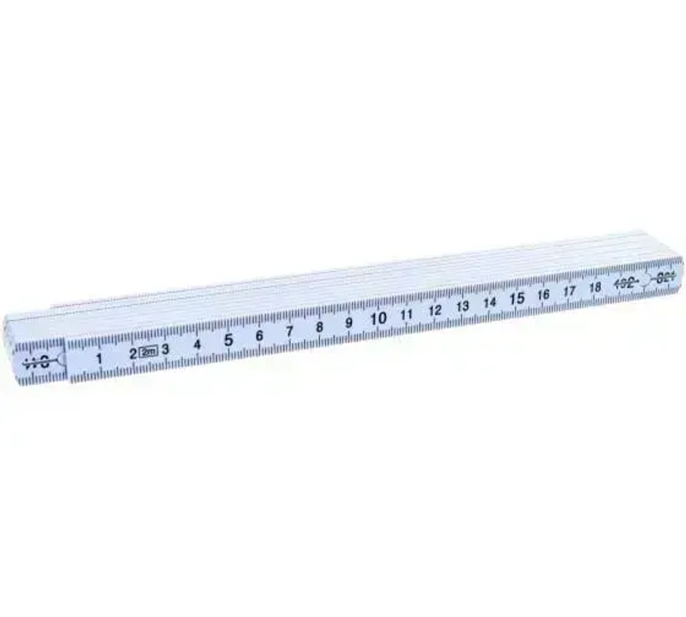 Линейка КОБАЛЬТ 2000 x 16 x 3,0 мм, складная, пластиковая, блистер