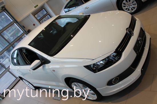 Накладка переднего бампера для Volkswagen Polo sedan