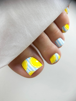 Crazy Manic Плёнки для ногтей для педикюра striped lemon p