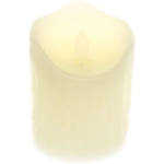 Сувенир с подсветкой «Свеча восковая - Небесная» 7,5*10 см - облита воском (работает от батареек 3 ААА)