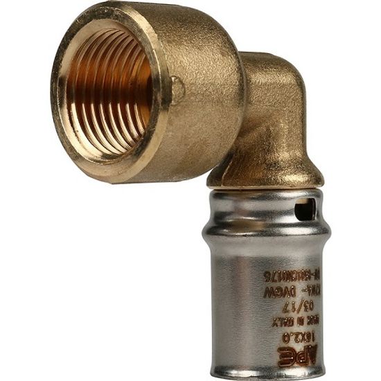 Угольник пресс Stout 16x1/2" ВР с внутренней резьбой (SFP-0010-001216)