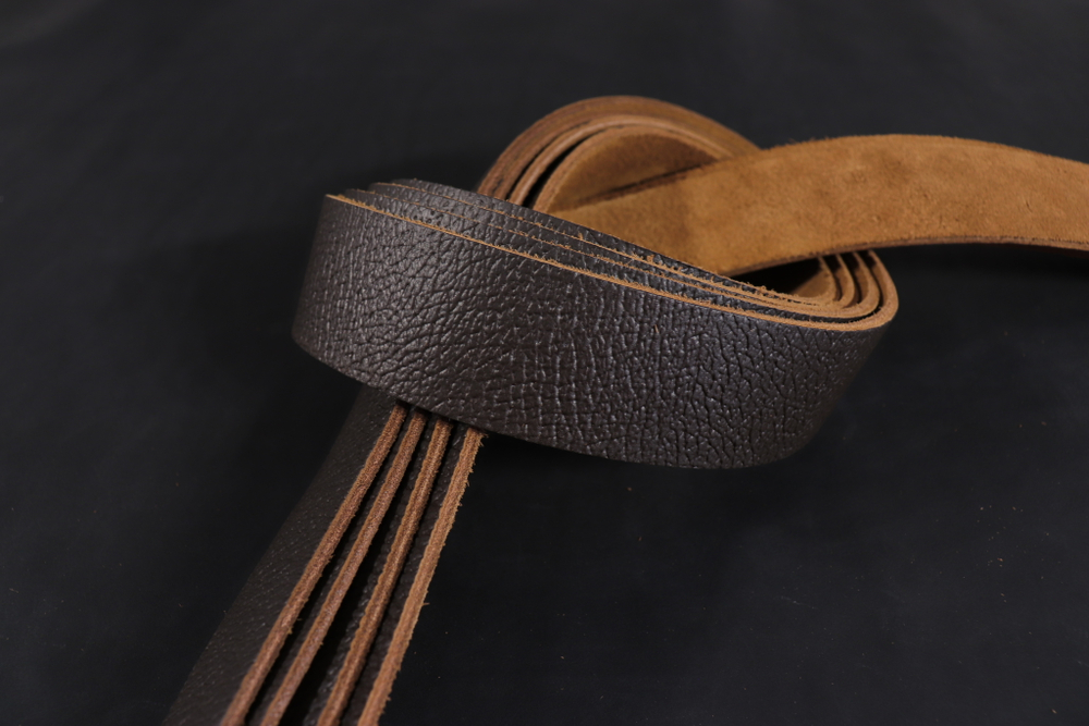 Ременная заготовка Темный шоколад с лицевой отделкой + Плита Терра