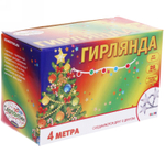 Гирлянда для дома 4м 28 ламп LED с насадками СЕРЕБРЯНАЯ ЗВЕЗДА, прозрач.пров., авторежим.,IP-20 RG/RB (возможность соединения)