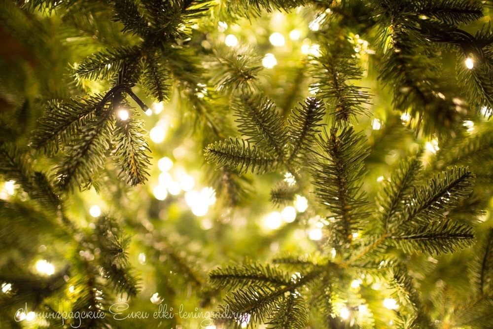 Елка с гирляндой «Барокко» (Литая+пвх) 150 см / 1,5 м