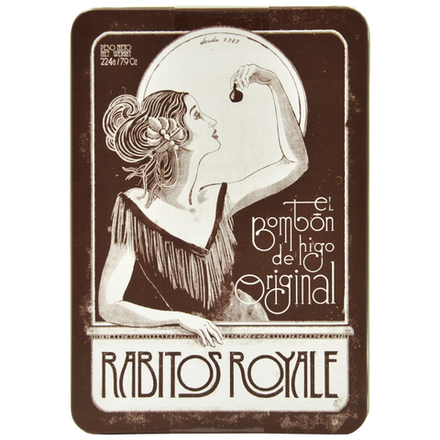 Инжир Rabitos Royale в темном шоколаде с трюфельным кремом "Юбилейная" металлическая коробка №14,  248 гр.