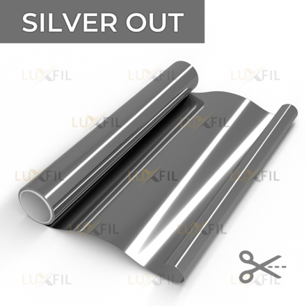 Пленка для окон декоративная SILVER OUT LUXFIL, на отрез (ширина рулона 1,524 м.)