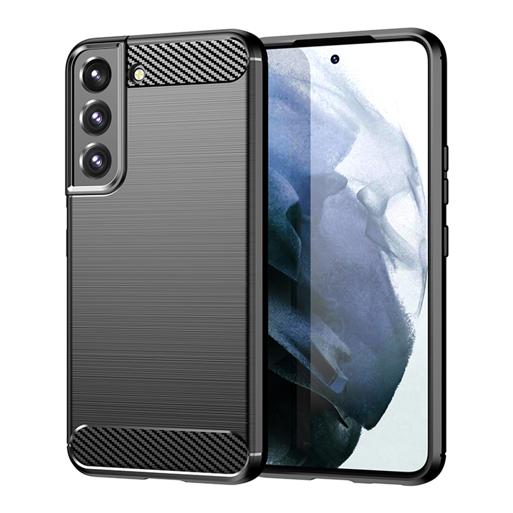Мягкий защитный чехол для смартфона Samsung Galaxy S22+ Плюс, серия Carbon от Caseport