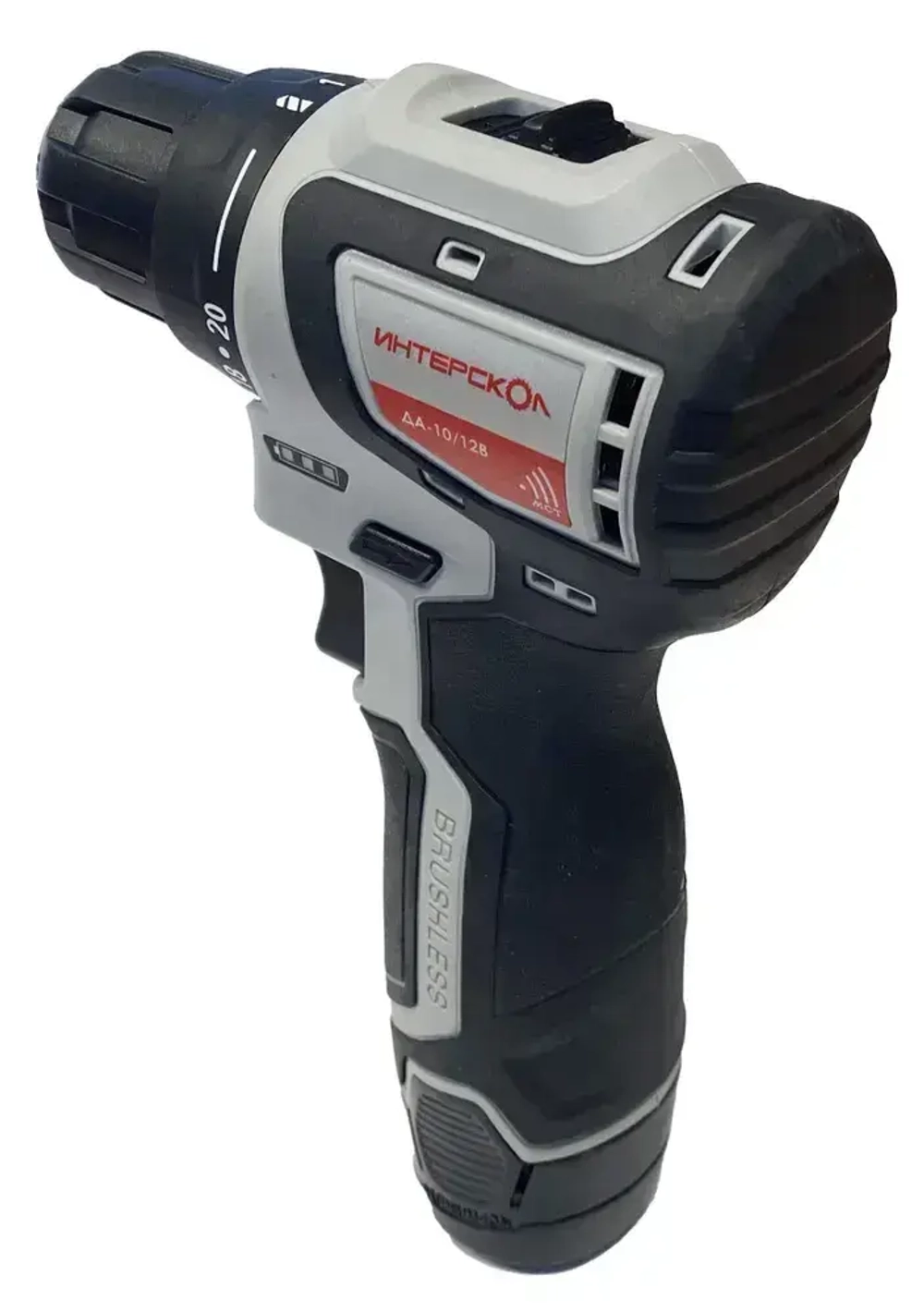 Бесщеточная аккумуляторная дрель-шуруповерт ИНТЕРСКОЛ МиниМАКС ДА-10/12В Кейс