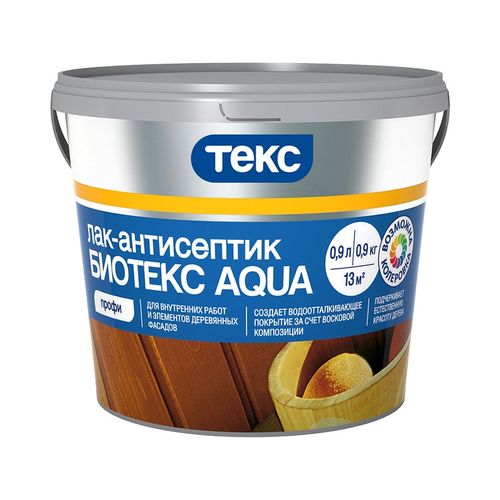 ТЕКС Лак Биотекс AQUA, Эко-Защита орех (0,9л)