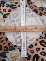 Кулир (принт). Розы на пятнах (Компаньон к лео), 0,3м (БРАК)