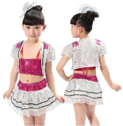 Костюм танцевальный из топа, болеро и юбки с пайетками