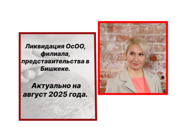 Ликвидация ОсОО, филиала или представительства в Бишкеке, Кыргызской Республике. Актуально на август 2025 года.