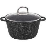 Кастрюля 2,5л «Грация» (черный/серебро) со стеклянной крышкой кчс25а