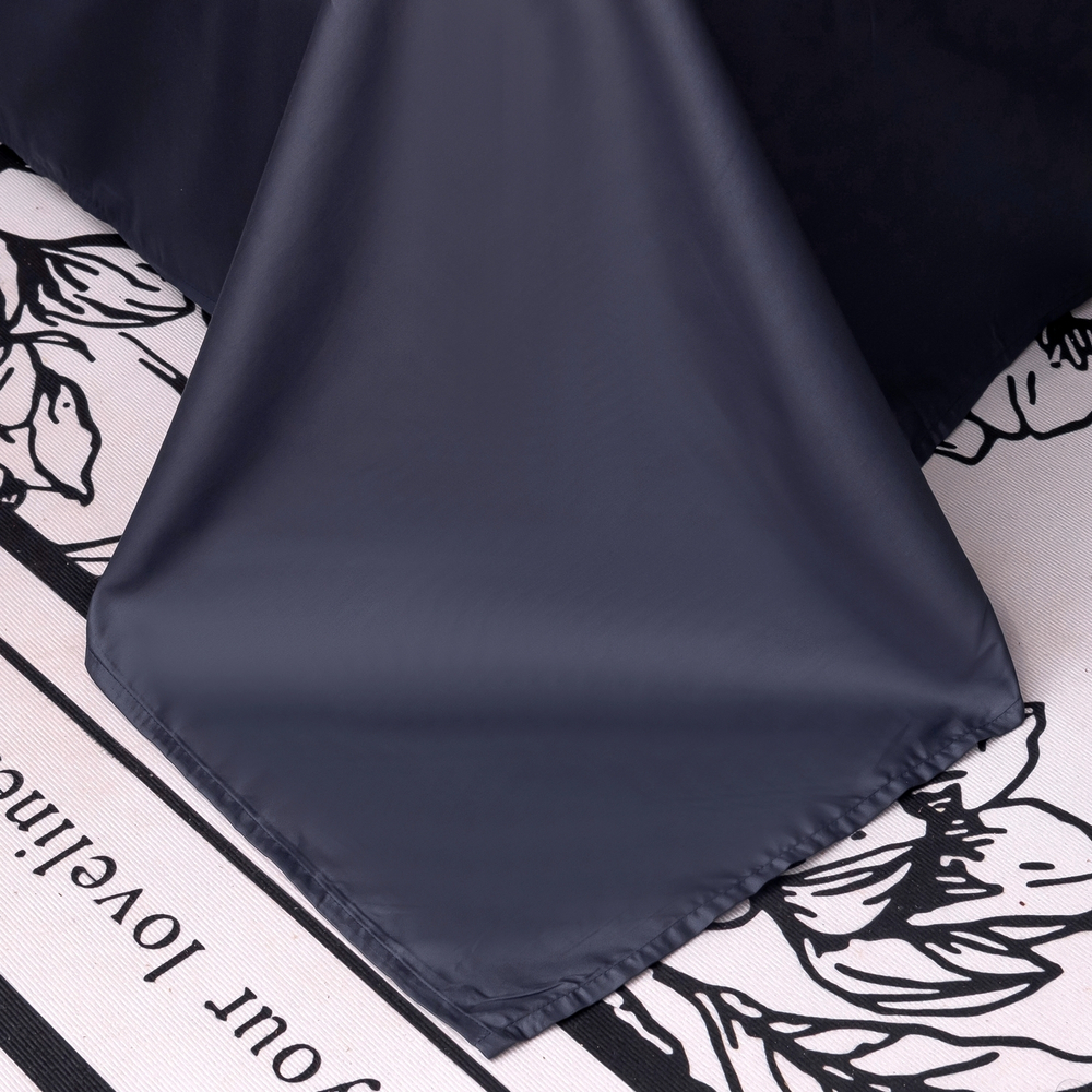 Комплект постельного белья Однотонный Сатин Премиум широкий кант OCPK023