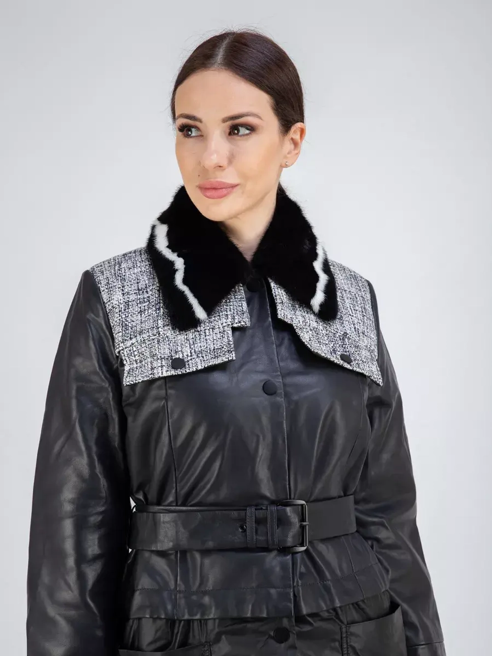 Плащ трансформер комбинированный осенний