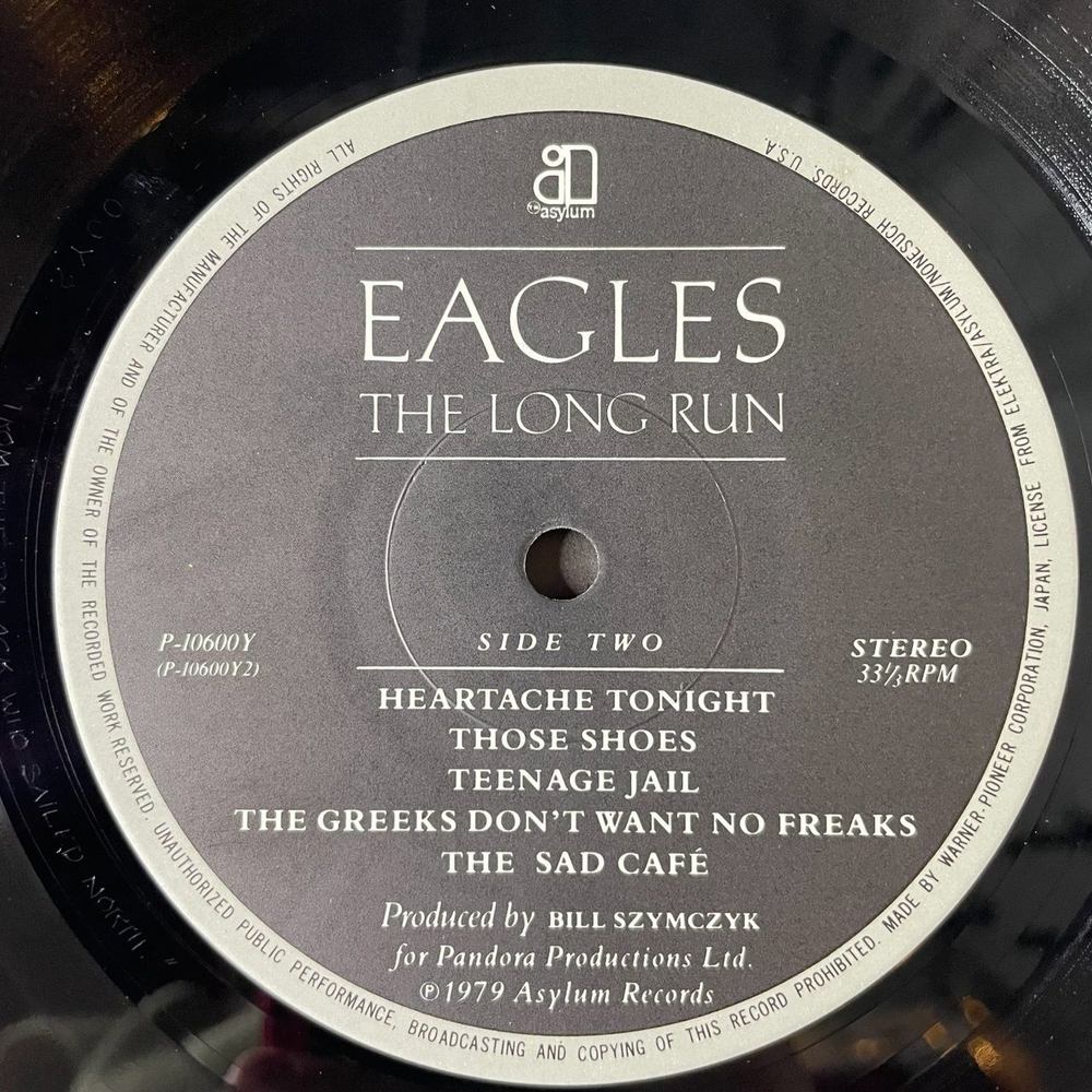 Винтажная виниловая пластинка LP Eagles The Long Run (Japan 1979) (Obi) Heartache Tonight