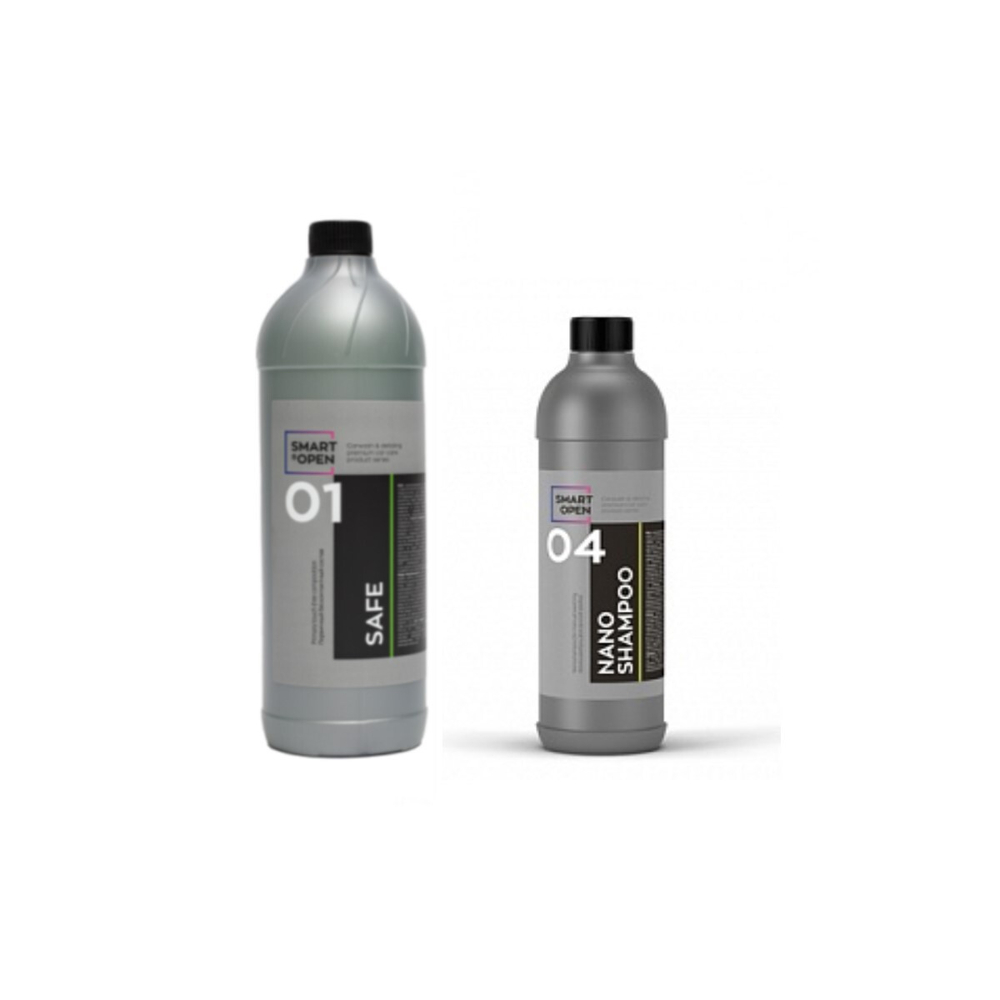 Набор для двухфазной мойки Smart Open 01 SAFE +04 NANO SHAMPOO 0,5л