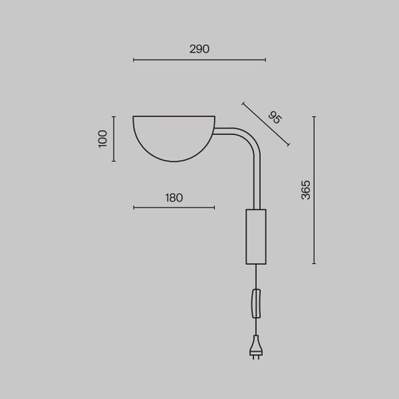 Бра Maytoni Mollis MOD126WL-01B