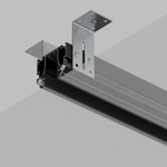 TR2023-BK Профиль-трек SMART ONE, для натяжных потолков, 3 м, алюминий, черный