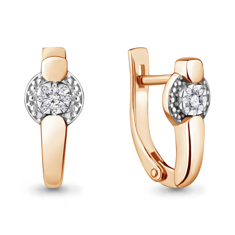941822к Серьги из Золота с бриллиантами из коллекции "Elegance"