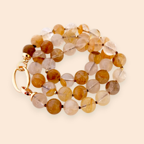 Бусы из кварца азезтулита, шарик 10,5 мм