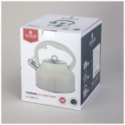 ЧАЙНИК AGNESS СО СВИСТКОМ, 2,8 Л, ИНДУКЦИЯ