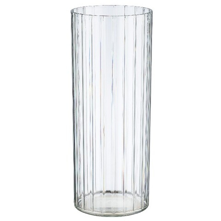 Вазон "Round relief" (пластик) D12xH30см (Прозрачный)