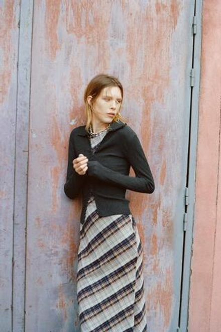 ZARA ТОП ИЗ ТЕКСТУРИРОВАННОЙ ТКАНИ, СВИНЦОВЫЙ