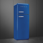 Отдельностоящий двухкамерный синий холодильник Smeg FAB30RBE3