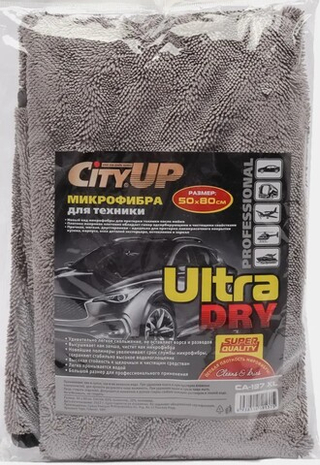 Салфетка микрофибра "CityUP-137XL Ultra Dry (уп1шт) 50*80см для техники