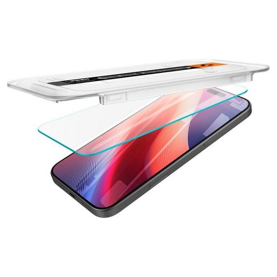 Защитное стекло Spigen Glas.tR EZ Fit для iPhone 16 Pro 2 шт. в уп. (AGL07928) прозрачный