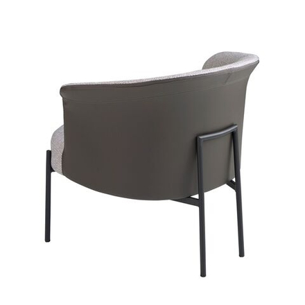 Кресло Angel Cerda 5109/A213 серое из ткани и экокожи