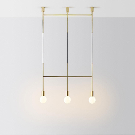 Ceiling design lamp  Triple Step by Volker Haug (Gold)