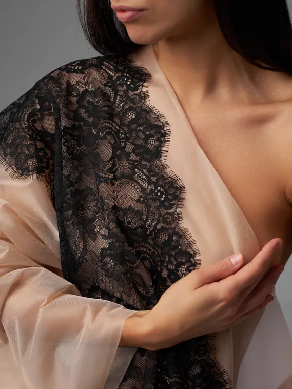 Корсетная сетка Lauma оптом, мягкая, арт.388А, бежевый 775