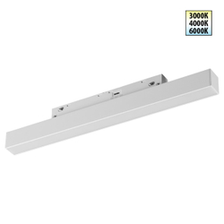359616 SHINO NT25 000 белый Трековый светильник для низков. шинопровода с переключ. цв. темпер. IP20 LED 3000К\4000К\6000К 10W 48V FLUM