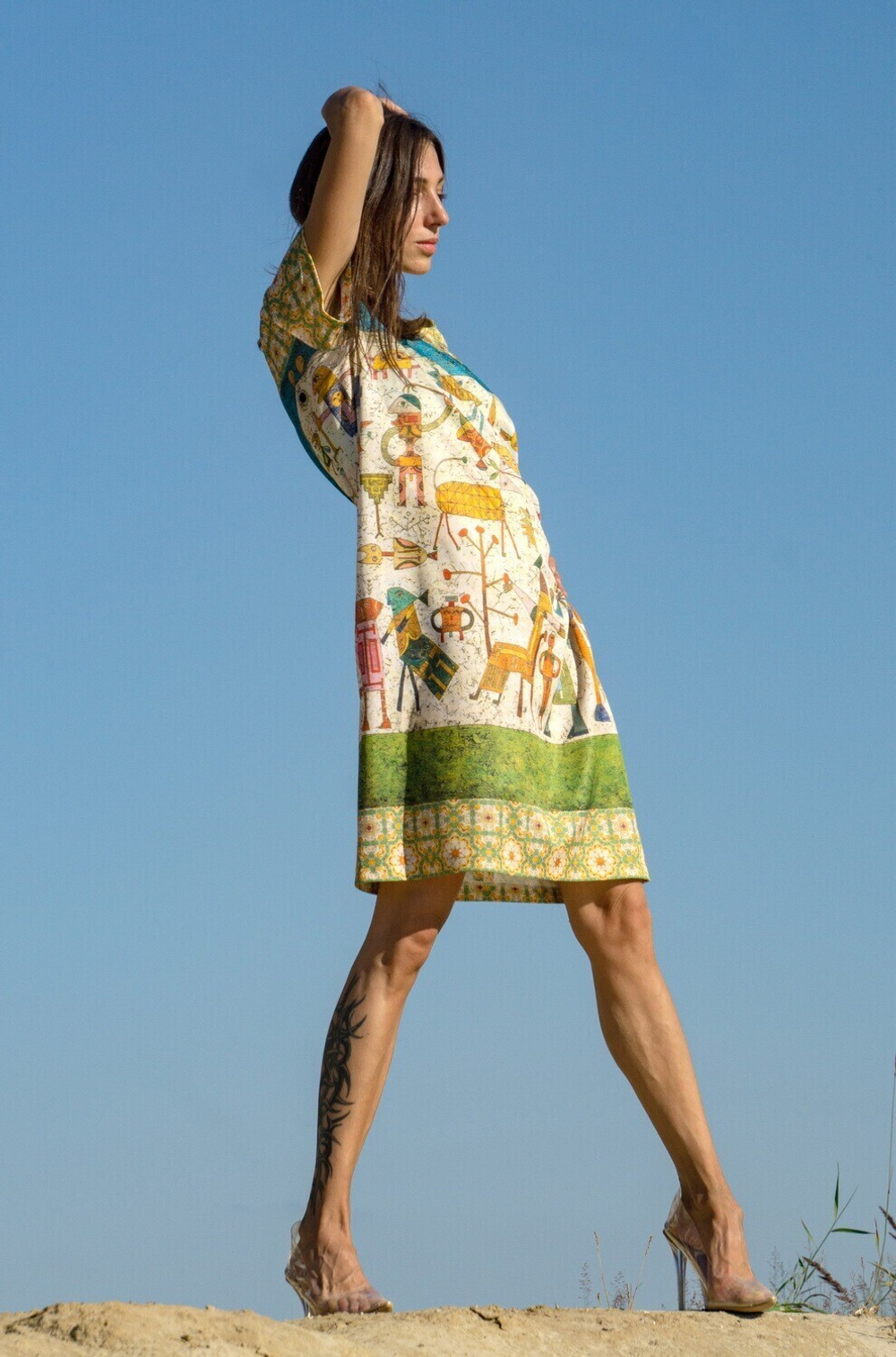 Платье "Прелюдия к цивилизации", по мотивам сюрреалистической живописи Виктора Браунера