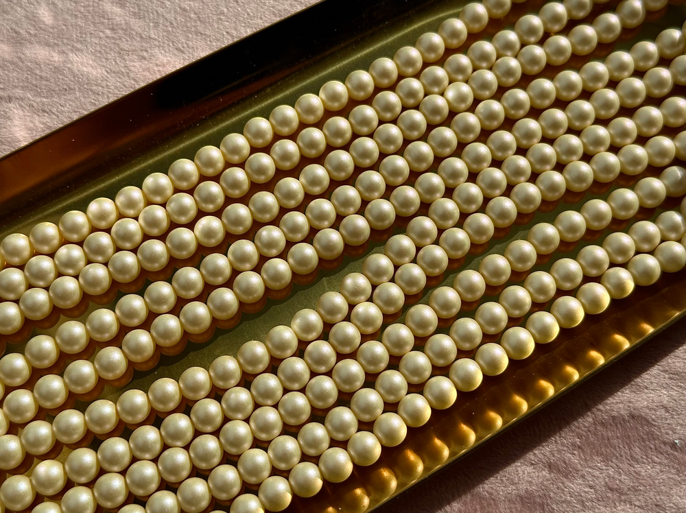 "Жемчуг круглый" 6мм, "Майорка. Имитация" (нить)