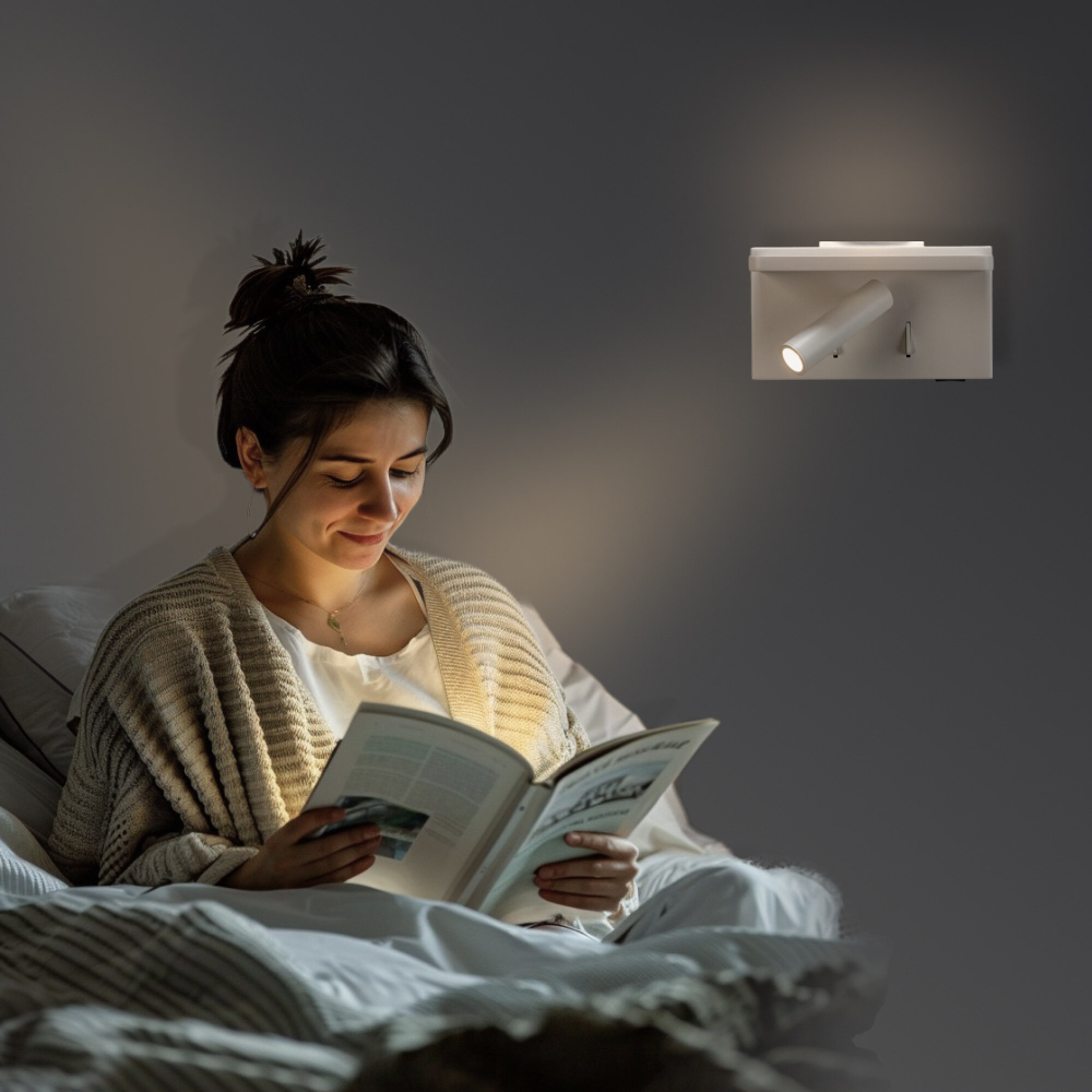 Citilux Декарт CL704370 LED USB QI Светильник поворотный Белый