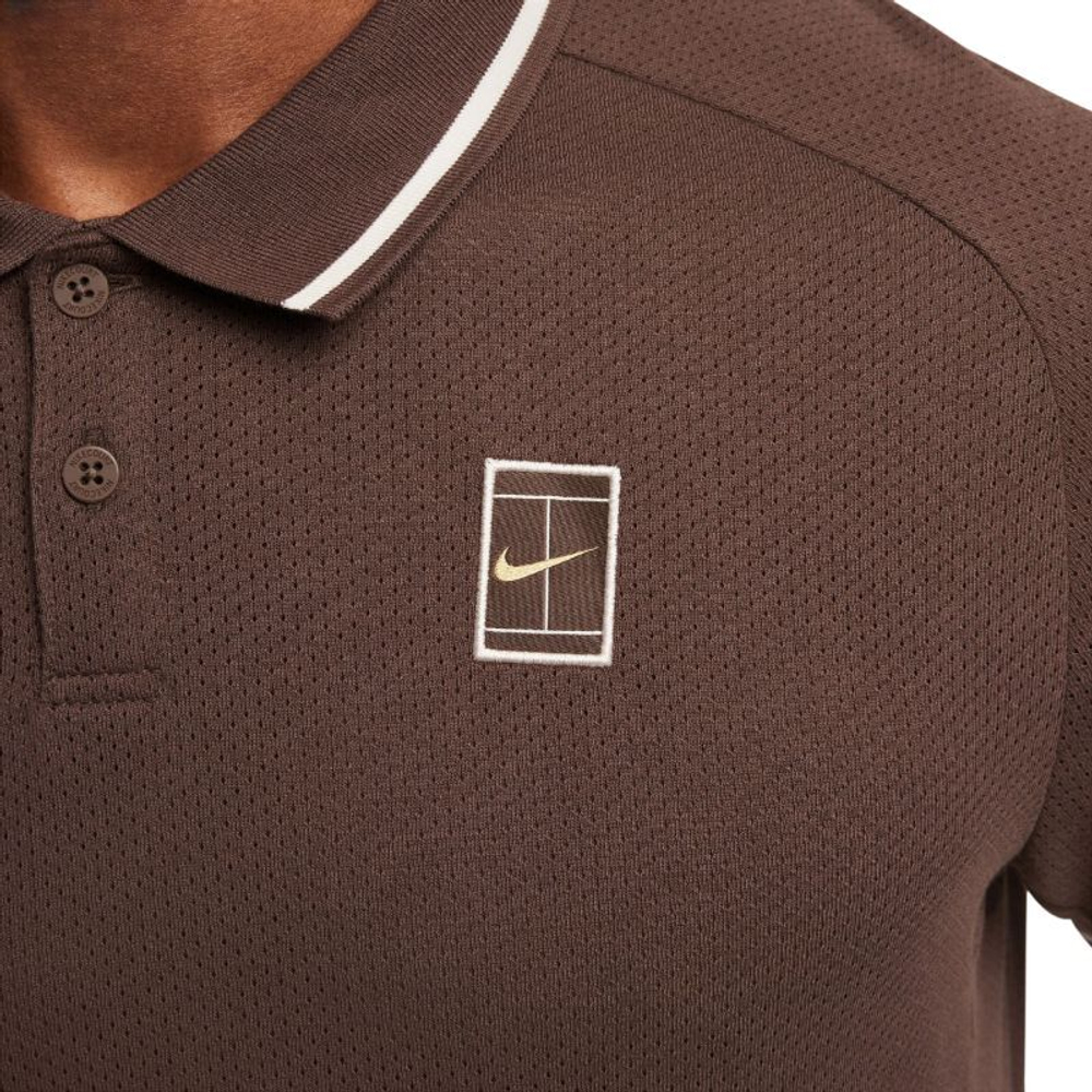 Мужское теннисное поло Nike Court Heritage Tennis - Коричневый