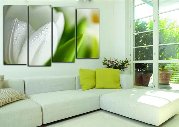 Модульная картина "Роса на лепестках"