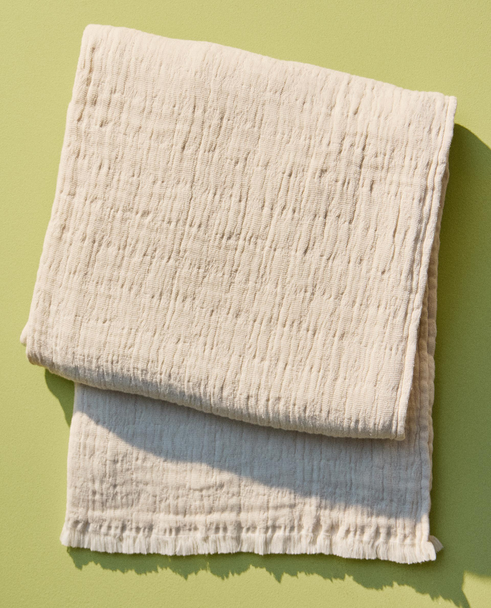 Zara Home плед из хлопка, зелёный · 3121/004