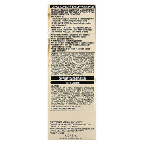 L'Oréal, Superior Preference, сияющий, не выцветающий оттенок, золотистый блонд 8G, 1 нанесение