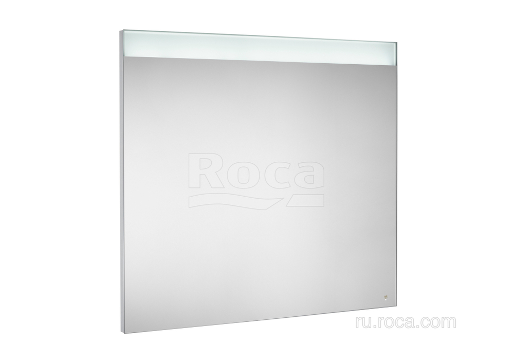 Зеркало Roca PRISMA COMFORT 900x35x800 c верхней основной и нижней фоновой LED подсветками, с системой ANTI-STEAM и инфракрасным бесконтактным выключателем