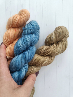 Набор №11 - 3 шт. по 50 гр (синий, коричневый, оранжевый)