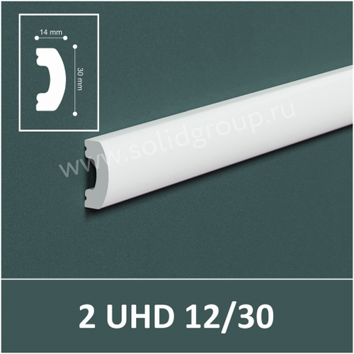 Молдинг Unica UHD 12/30, белый, L 2.4м