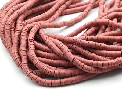 999898 Нить каучуковых бусин 6мм, терракот, нить 39см