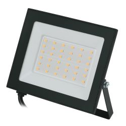 ULF-Q519 50W-3000K IP65 220-240V BLACK Прожектор светодиодный. Теплый белый свет3000К. Корпус черный. TM Volpe