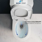 Унитаз напольный RGW SW-03 67420103-01 белый, безободковый, с бачком, с крышкой микролифт