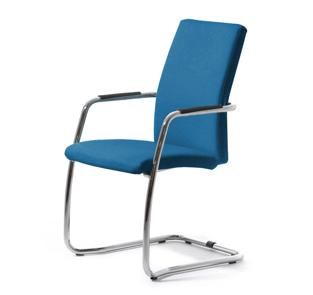 WELL_SEAT Кресло,полозья,ткань ГОЛУБОЙ/ХРОМ